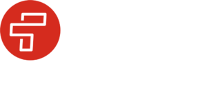 Red circle logo with a white stylized S-shaped mark inside.